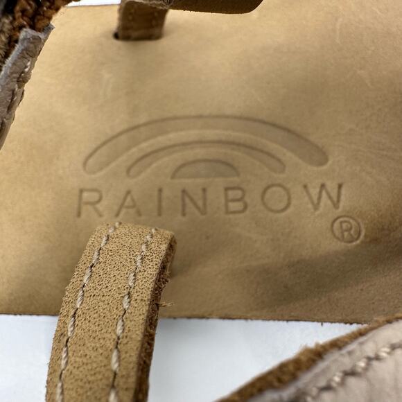 Rainbow T-Street Womens Thong Sandals Sz Large Braided Strap Ankle Strap Buckle - Picture 9 of 10